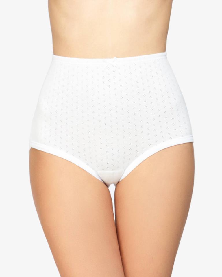 High-rise classic cotton panty with jacquard pattern