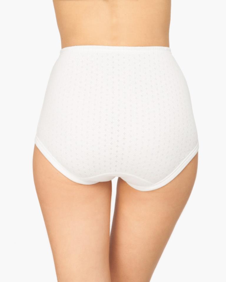 High-rise classic cotton panty with jacquard pattern