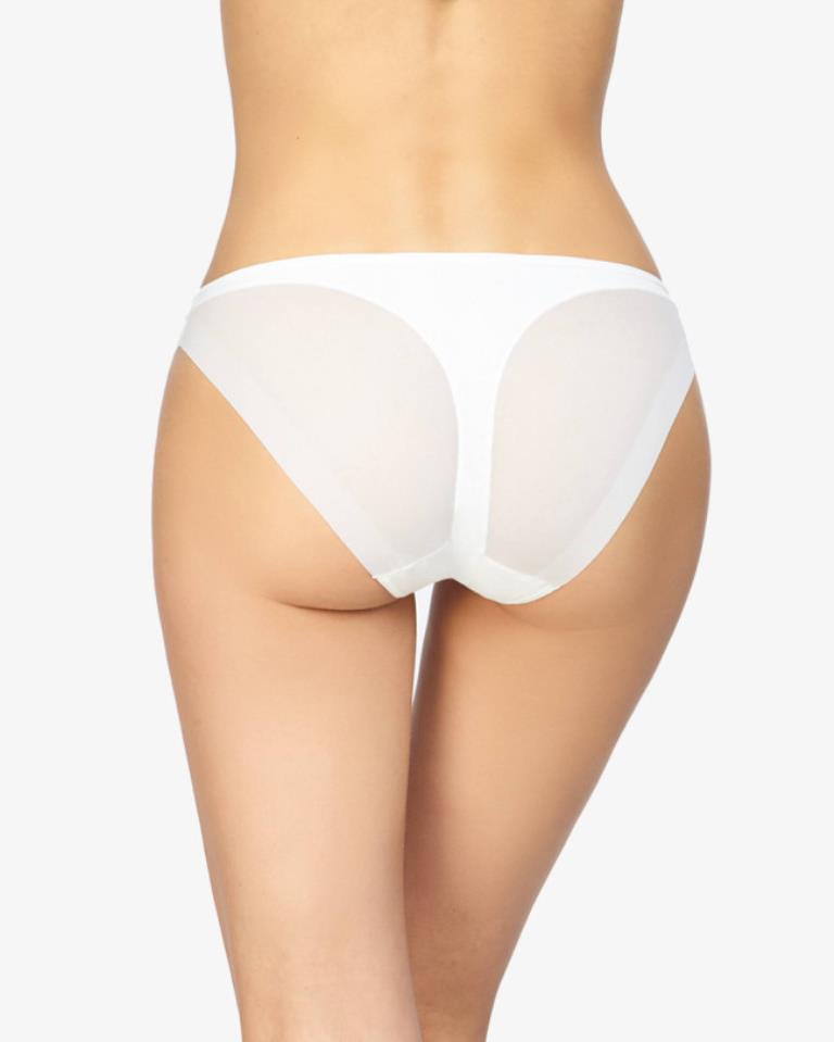 Microfiber bikini panties with a thong effect