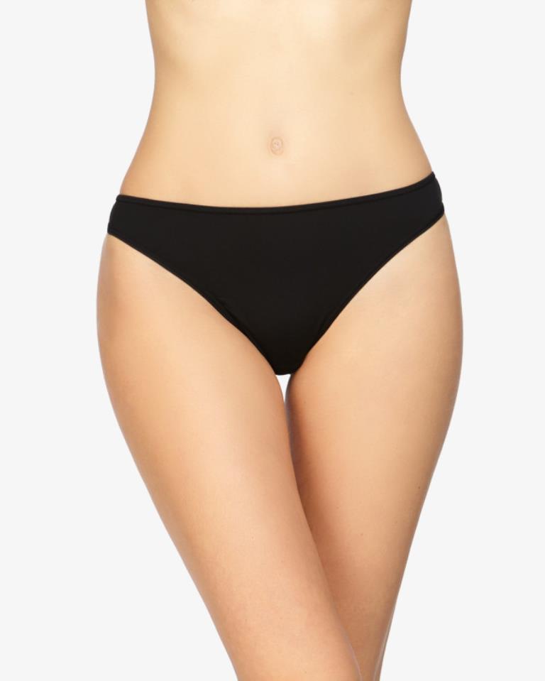 Basic microfiber thong with lace