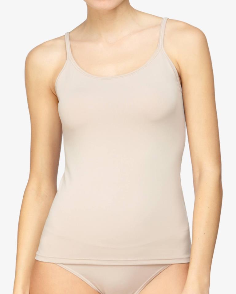 Microfiber strap slim t-shirt