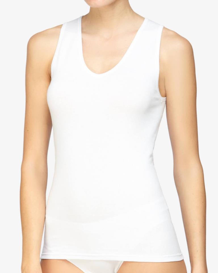 Cotton wide strap t-shirt